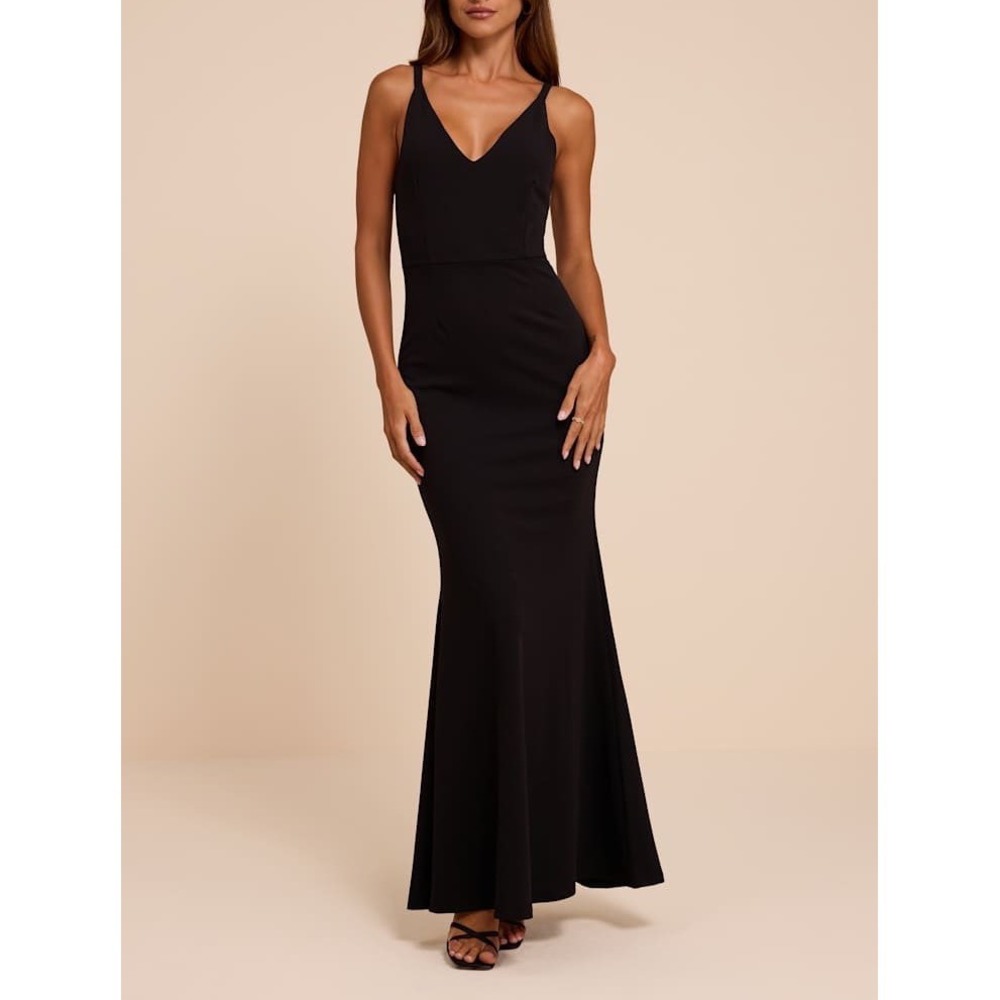 NWT Lulus Melora Black Sleeveless Maxi Dress Medium